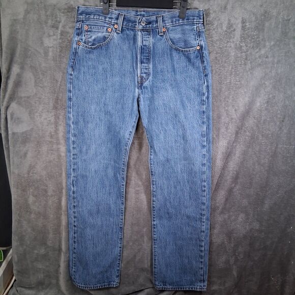 Levis 501xx Mens Original Fit Medium Stone Wash Size 32x32 Inseam 31 - Picture 1 of 8